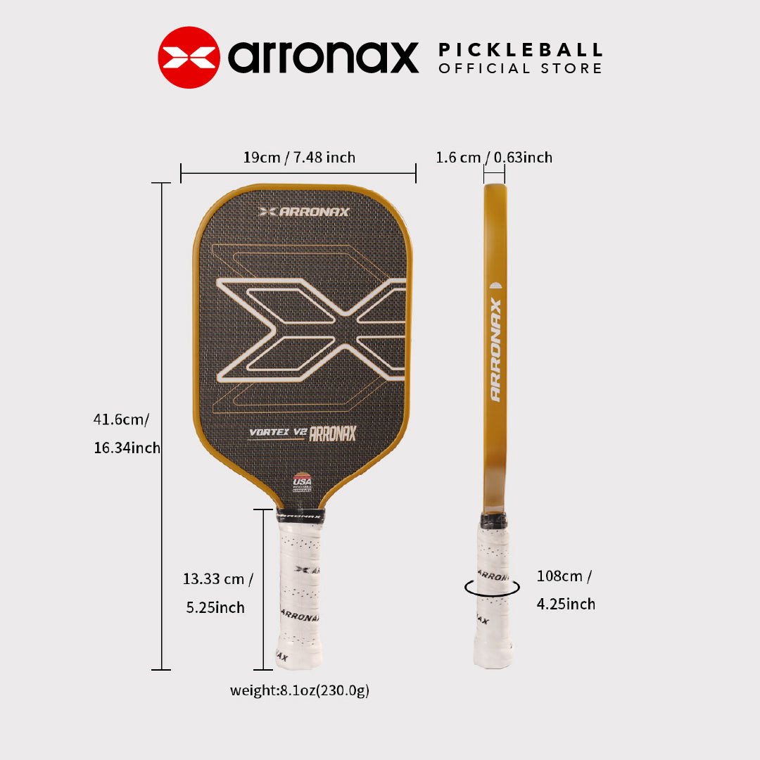 Arronax Vortex V2 USAPA Approved_PIckleball Paddle_2