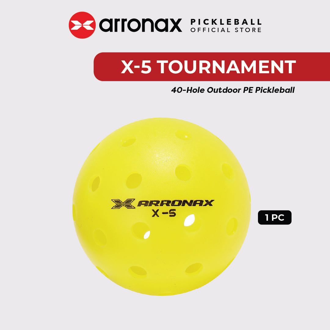 X-5 Elite Pro 40-Hole PE Tournament-Grade Pickleball 6-Pcs