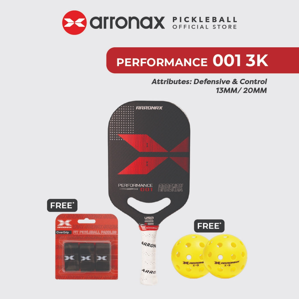 ARRONAX Performance 001 3k Carbon Fiber Pickleball Paddle (13mm/20mm)