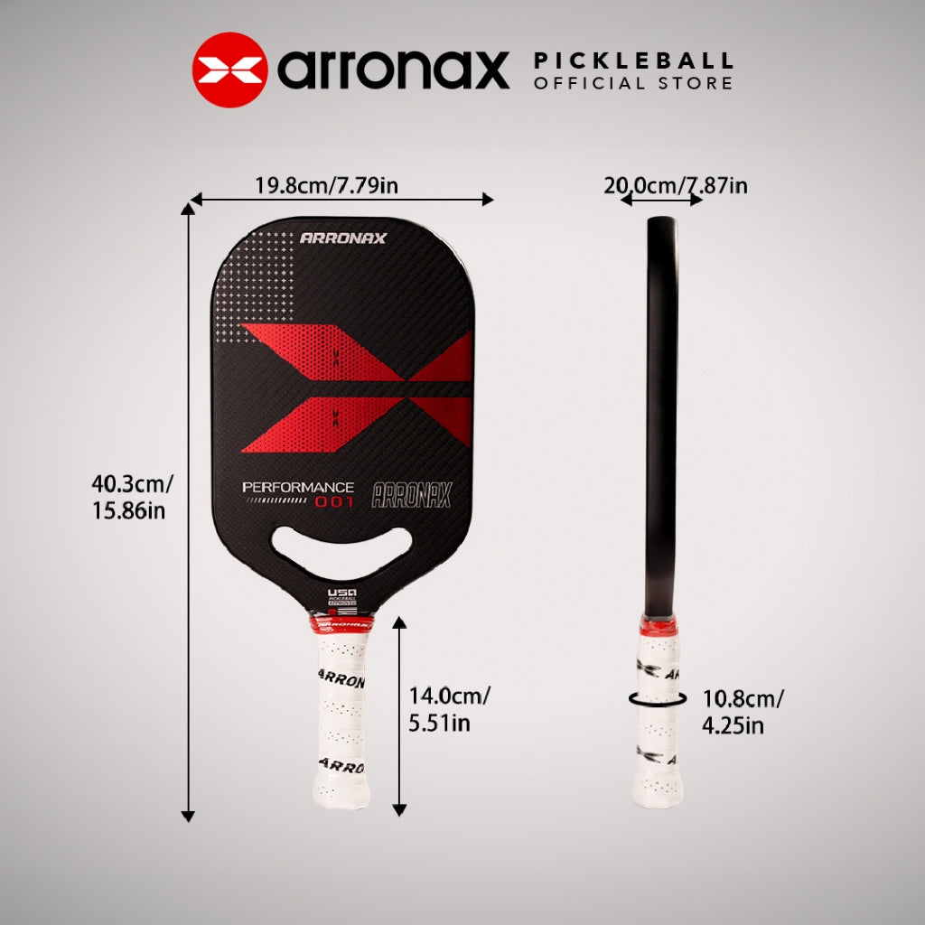 ARRONAX Performance 001 3k Carbon Fiber Pickleball Paddle (13mm/20mm)