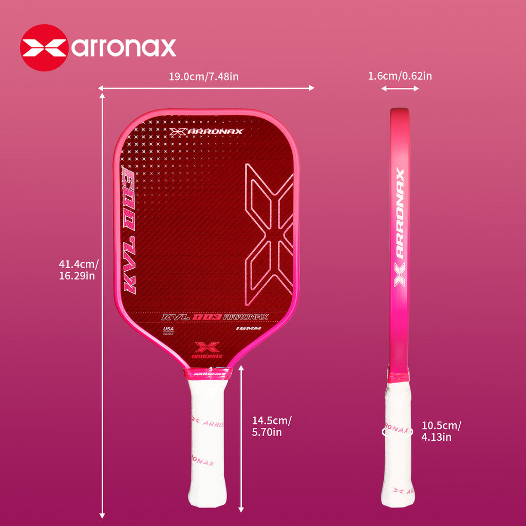 ARRONAX KVL002 Upgraded Premium Kevlar Pickleball Paddle (16mm)