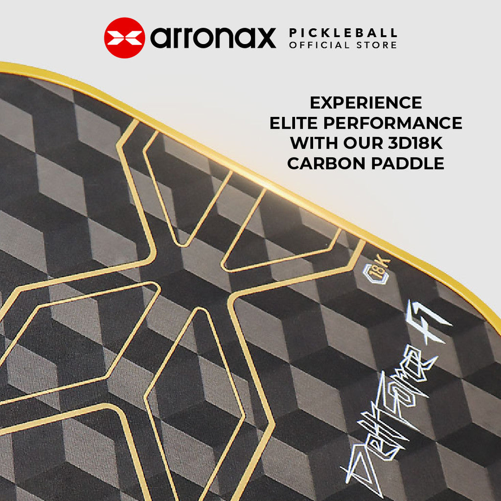 ARRONAX DETTFOREC F1 18K Carbon Fiber Control & Power Pickleball Paddle (16mm)