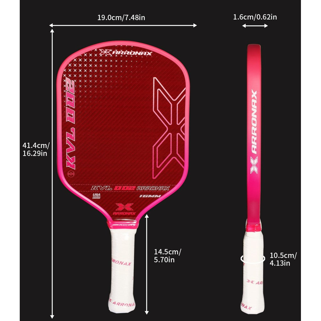 ARRONAX KVL002 Upgraded Premium Kevlar Pickleball Paddle (16mm)