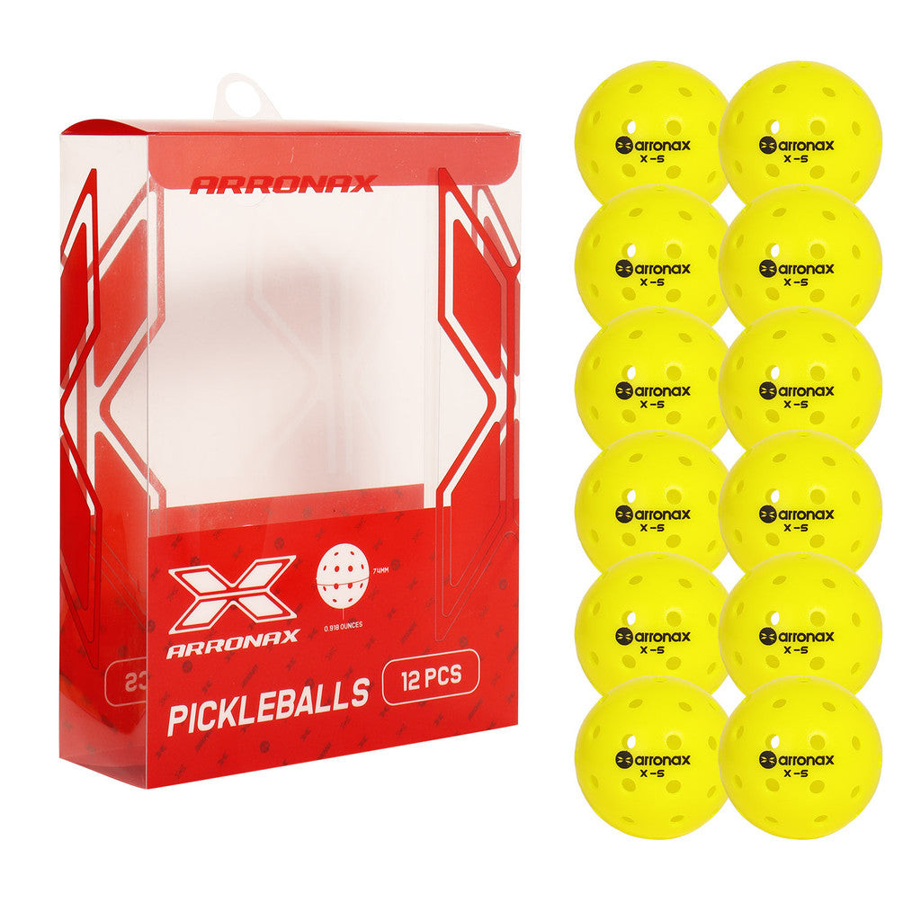 X-5 Elite Pro 40-Hole PE Tournament-Grade Pickleball 6-Pcs